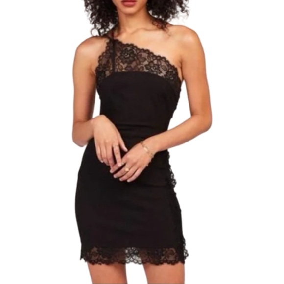 NWT Free People Premonitions Black Bodycon Mini Dress - Picture 1 of 8